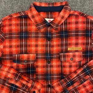 Simply Southern Jacket Womens XLARGE  Red Black Plaid Sweater Shaket Warm Hiking